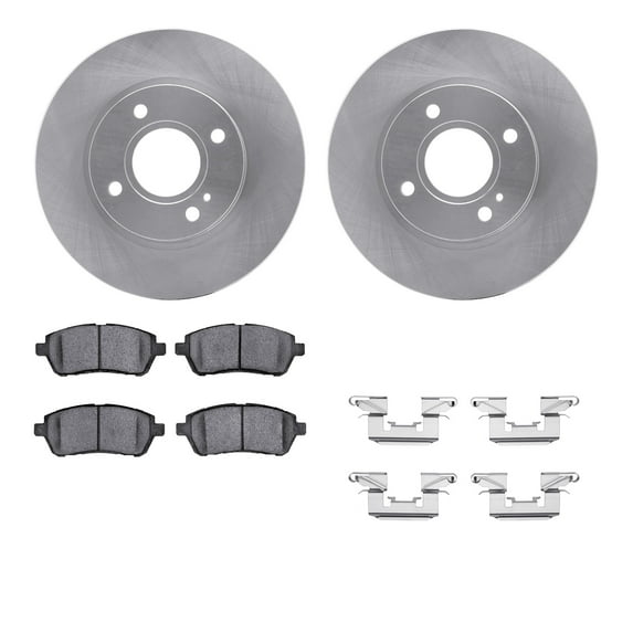 Dynamic Friction Company Front Brake Rotors with 5000 Advanced Brake Pads includes Hardware 6512-99085