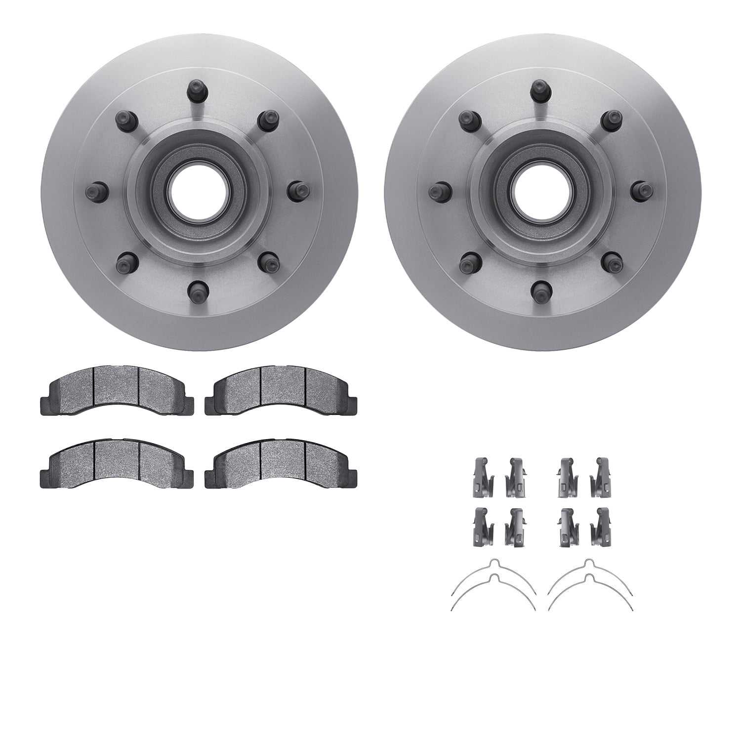 Dynamic Friction Company Front Brake Rotors with 5000 Advanced Brake Pads includes Hardware 6512-99456