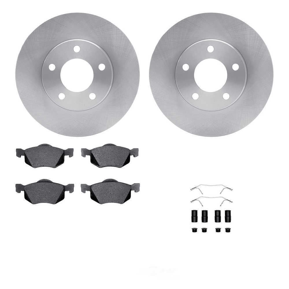 Dynamic Friction Company 6512-99511 DFC Rotors with 5000 Advanced Brake Pads includes Hardware
