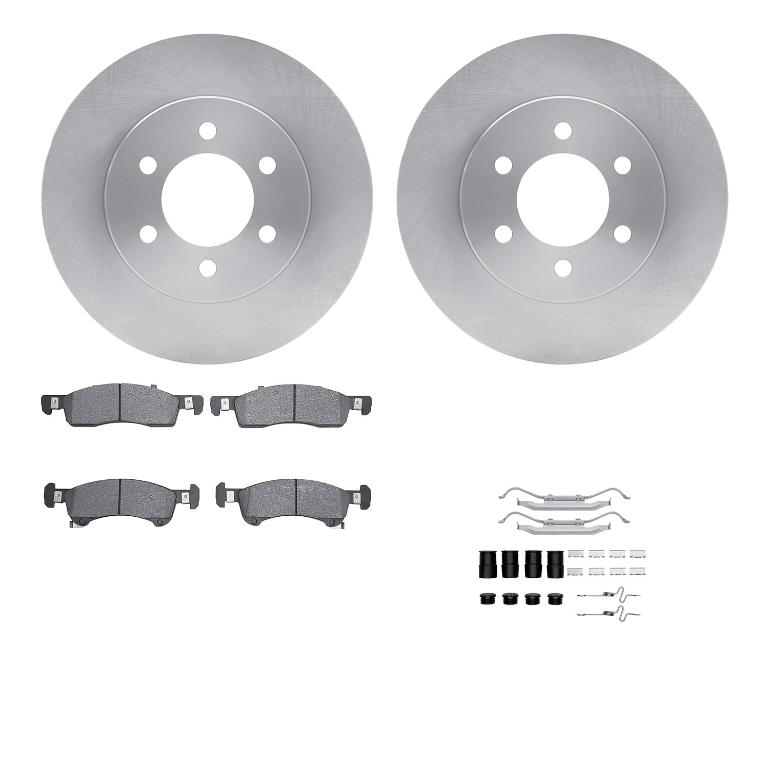 Dynamic Friction Company Front Brake Rotors with 5000 Advanced Brake Pads includes Hardware 6512-99540