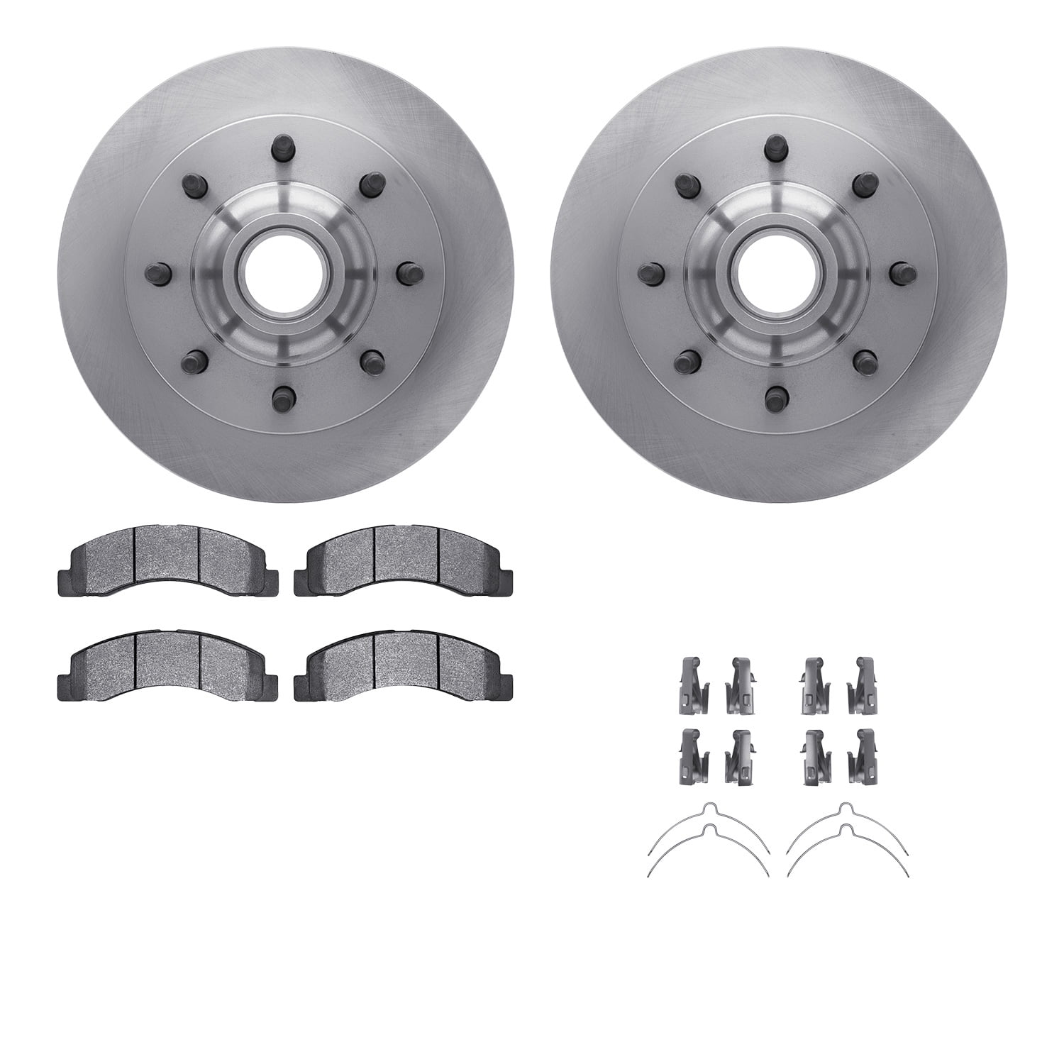 Dynamic Friction Company Front Brake Rotors with 5000 Advanced Brake Pads includes Hardware 6512-99567