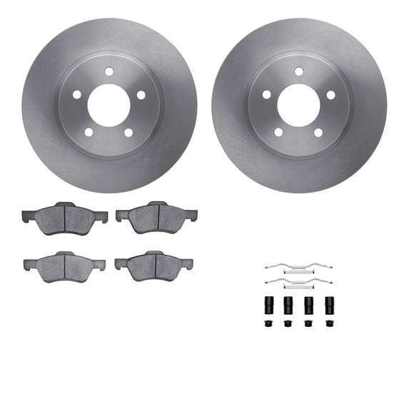 Dynamic Friction Company Front Brake Rotors with 5000 Advanced Brake Pads includes Hardware 6512-99578