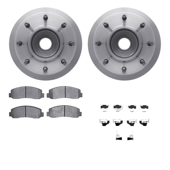 Dynamic Friction Company Front Brake Rotors with 5000 Advanced Brake Pads includes Hardware 6512-99621