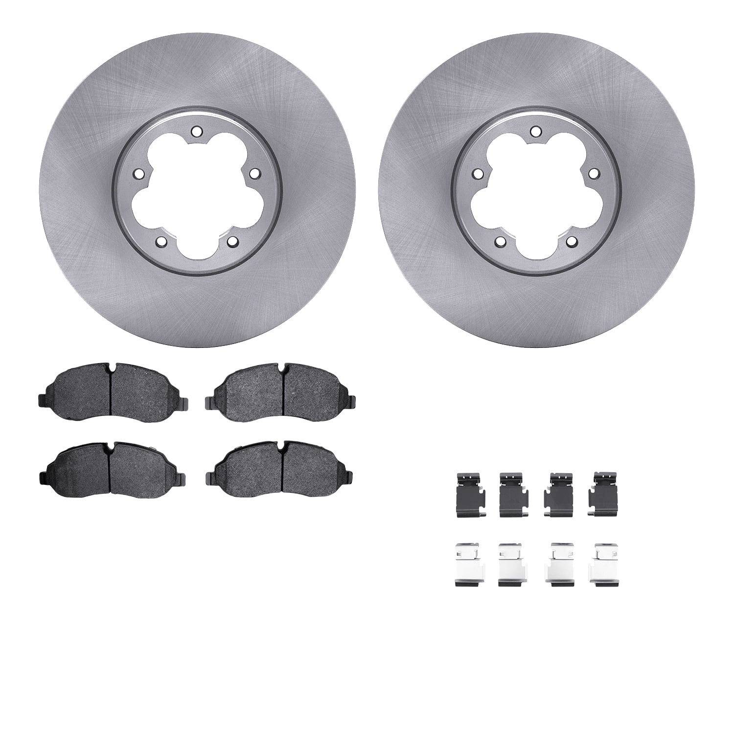 Dynamic Friction Company Front Brake Rotors with 5000 Advanced Brake Pads includes Hardware 6512-99822
