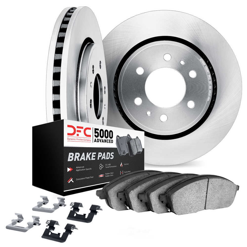 Dynamic Friction Company 6512-99843 DFC Rotors with 5000 Advanced Brake Pads includes Hardware