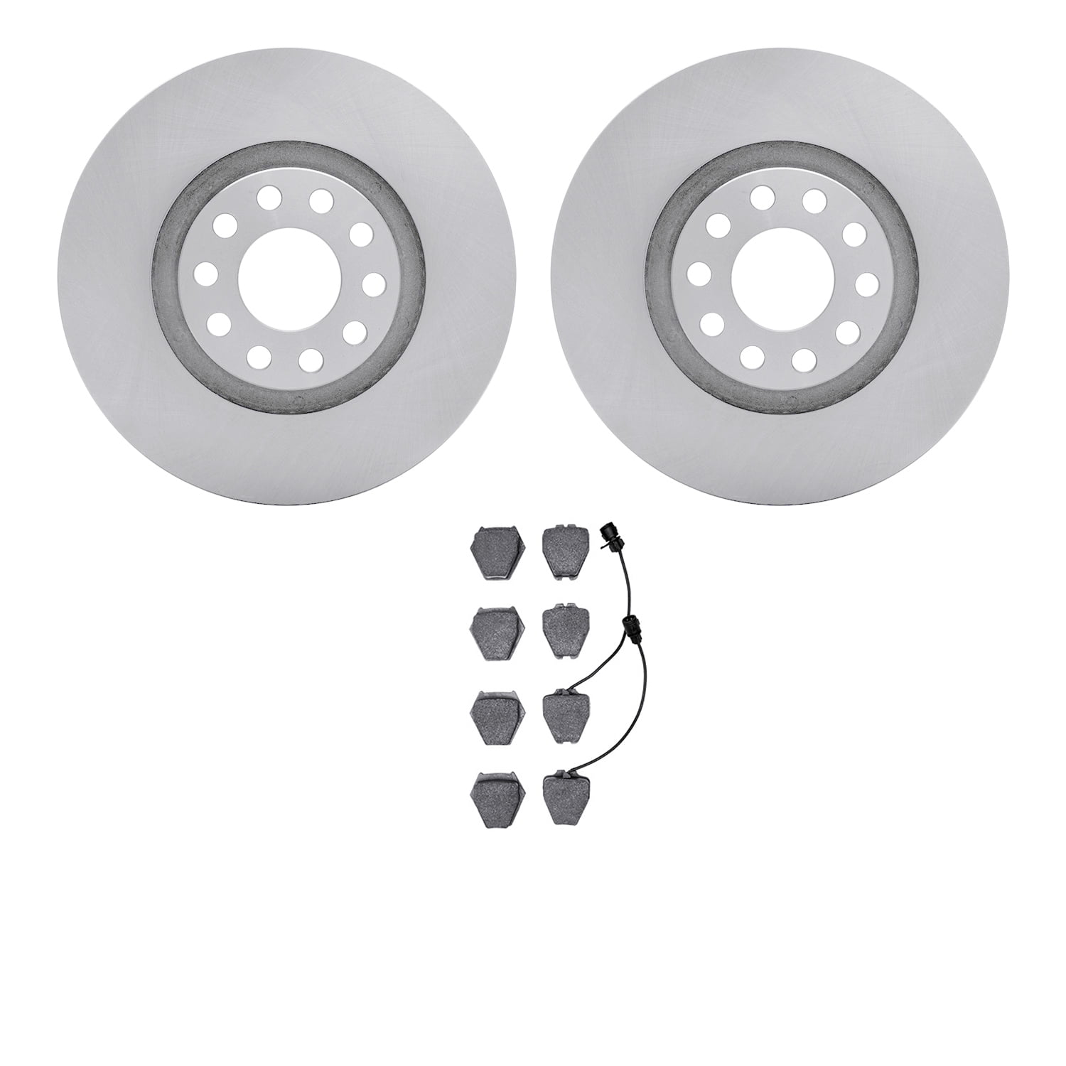 Dynamic Friction Company Front Brake Rotors with 5000 Euro Ceramic Brake Pads 6602-73075