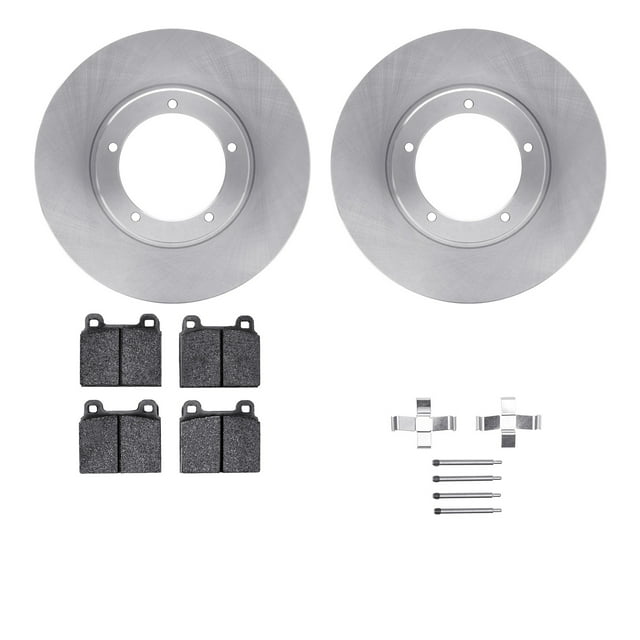 Dynamic Friction Company Front Brake Rotors with 5000 Euro Ceramic Brake Pads includes Hardware 6612-02018