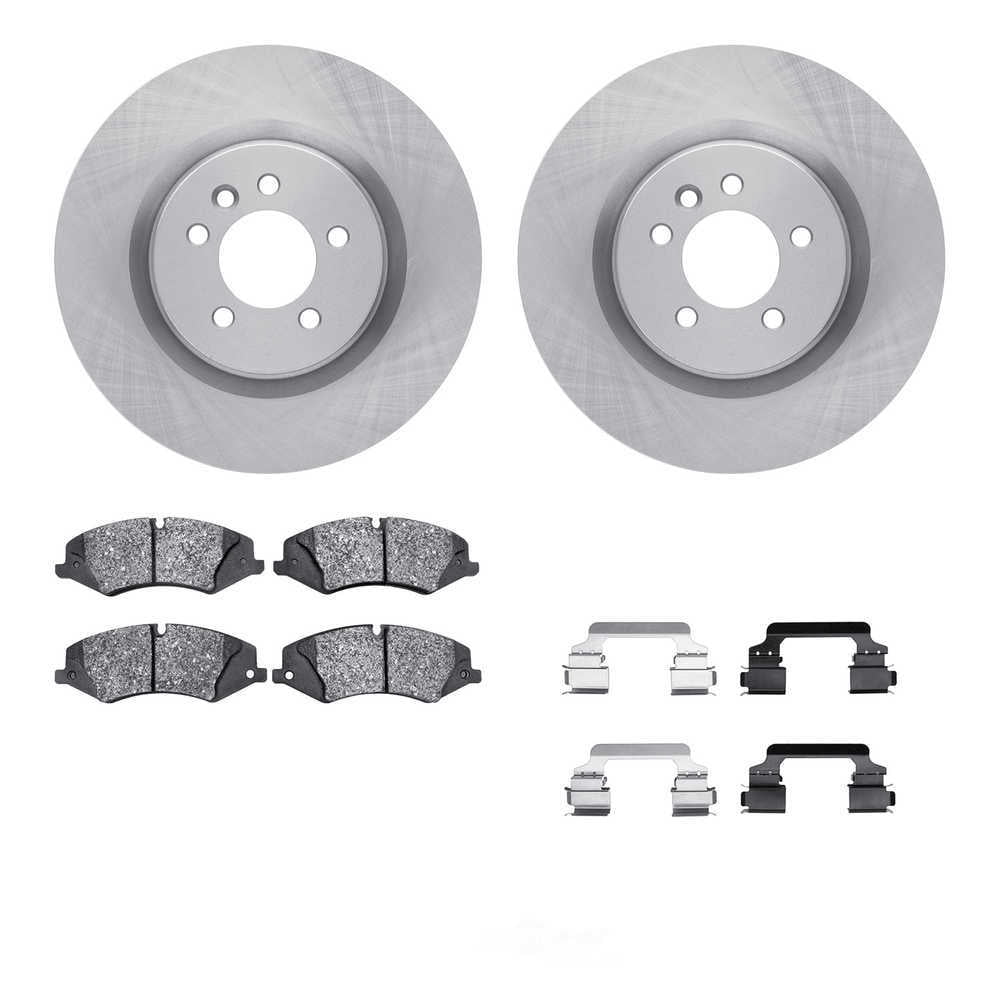 Dynamic Friction Company 6612-11039 DFC Rotors with EURO 5000 Ceramic Brake Pads includes Hardware