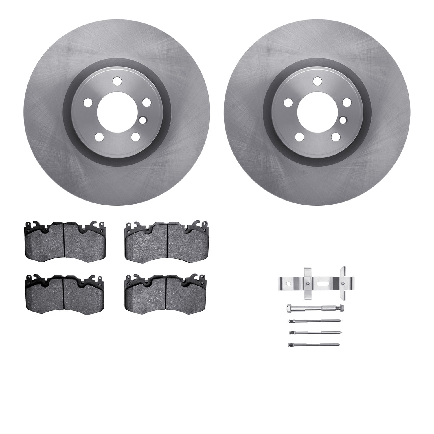 Dynamic Friction Company Front Brake Rotors with 5000 Euro Ceramic Brake Pads includes Hardware 6612-11075
