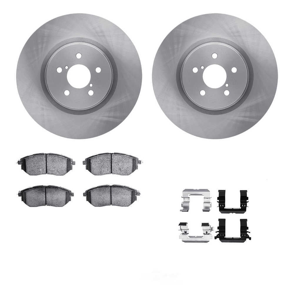 Dynamic Friction Company 6612-13027 DFC Rotors with EURO 5000 Ceramic Brake Pads includes Hardware
