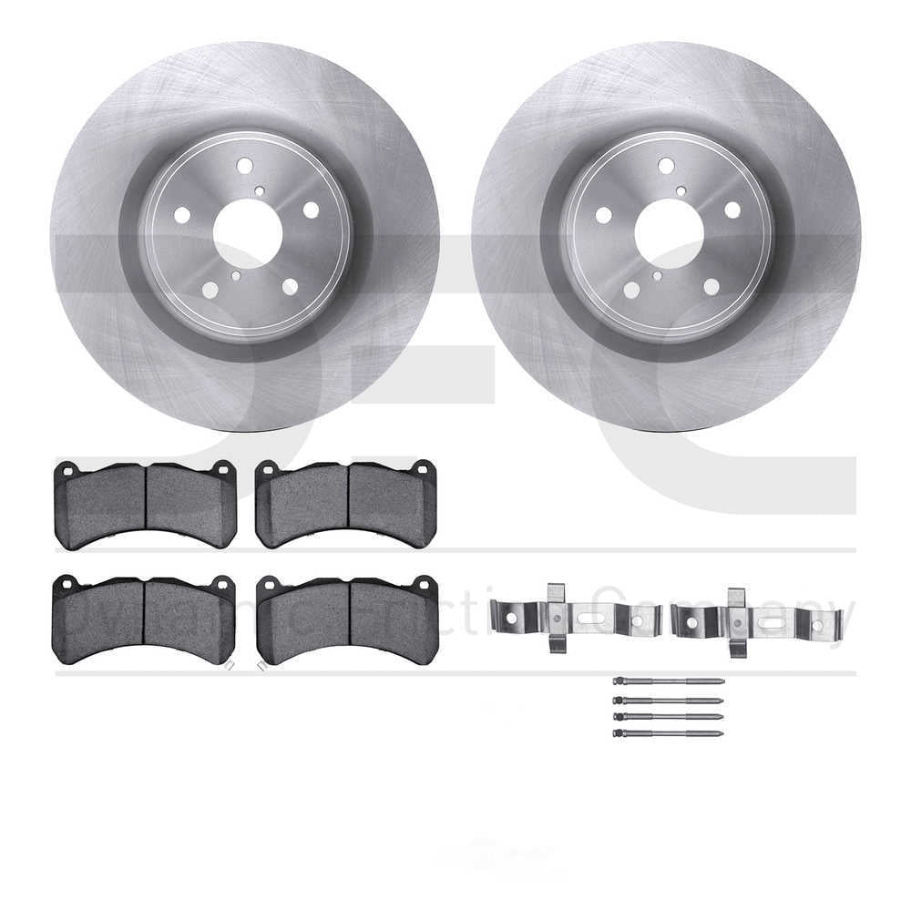 DFC 5000 Euro Ceramic Brake Pads and Hardware Kit - Archived 6612-13058 DFC Rotors with EURO 5000