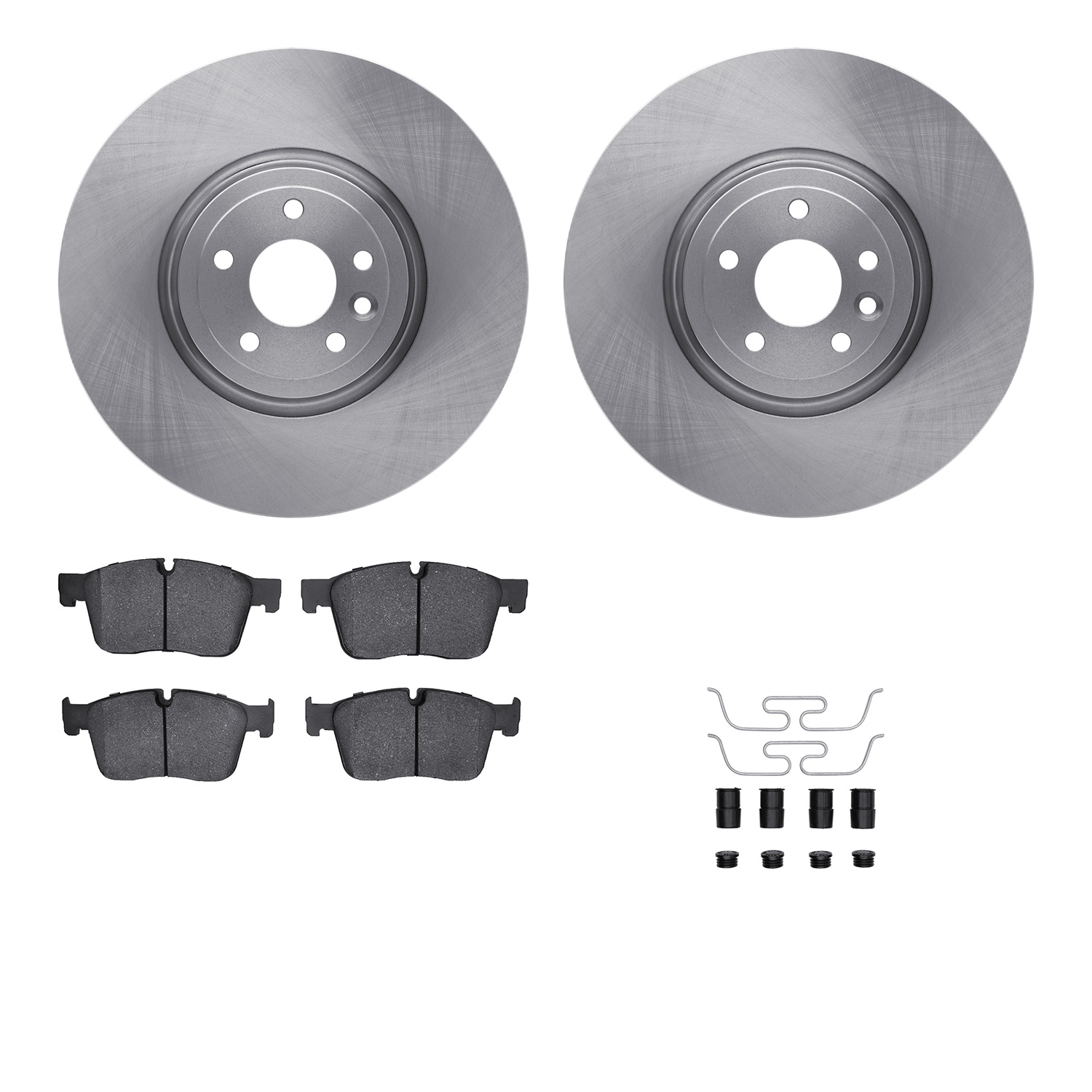 Dynamic Friction Company Front Brake Rotors with 5000 Euro Ceramic Brake Pads includes Hardware 6612-20095