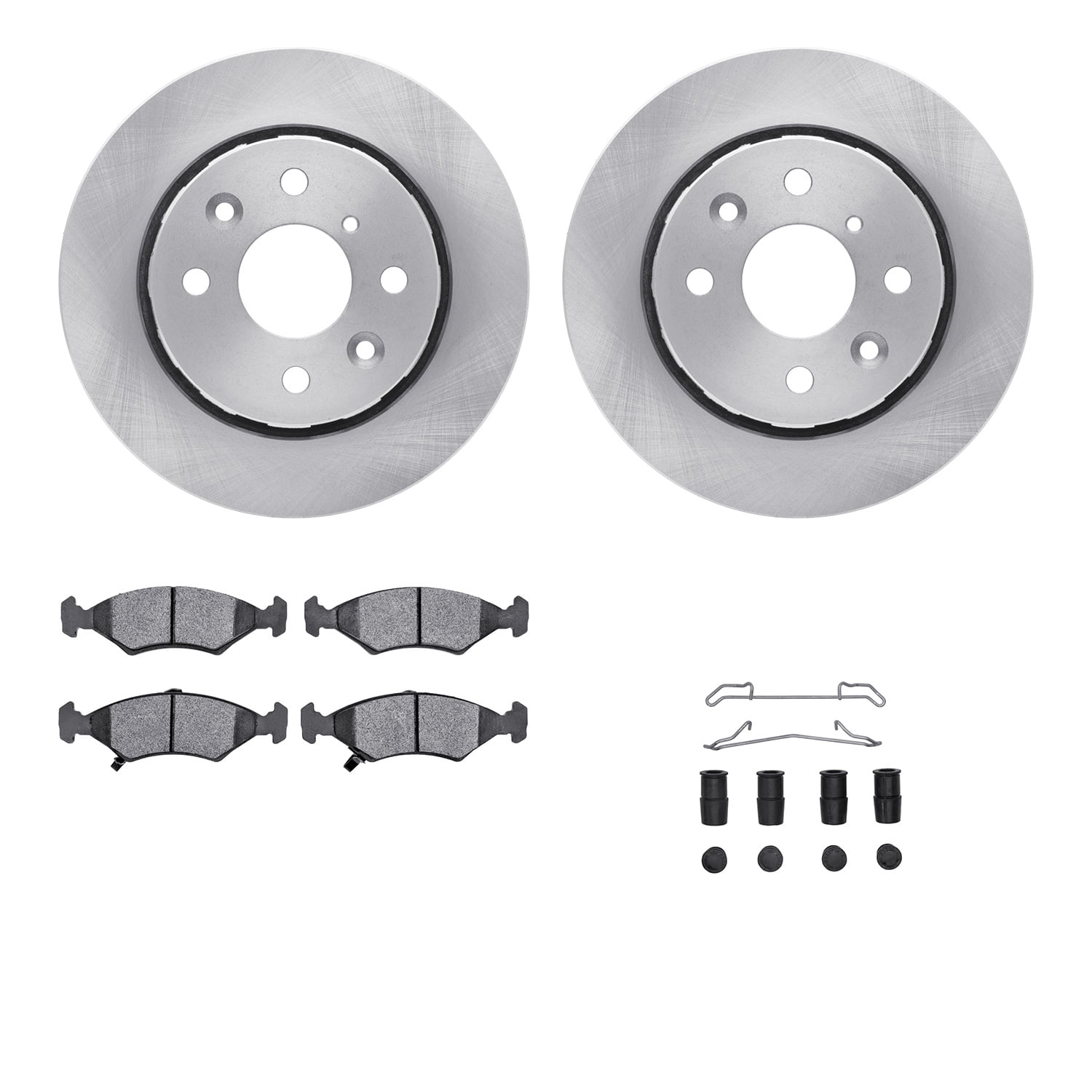 Dynamic Friction Company Front Brake Rotors with 5000 Euro Ceramic Brake Pads includes Hardware 6612-21003