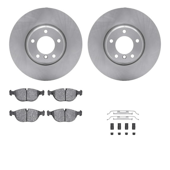Dynamic Friction Company Front Brake Rotors with 5000 Euro Ceramic Brake Pads includes Hardware 6612-31149