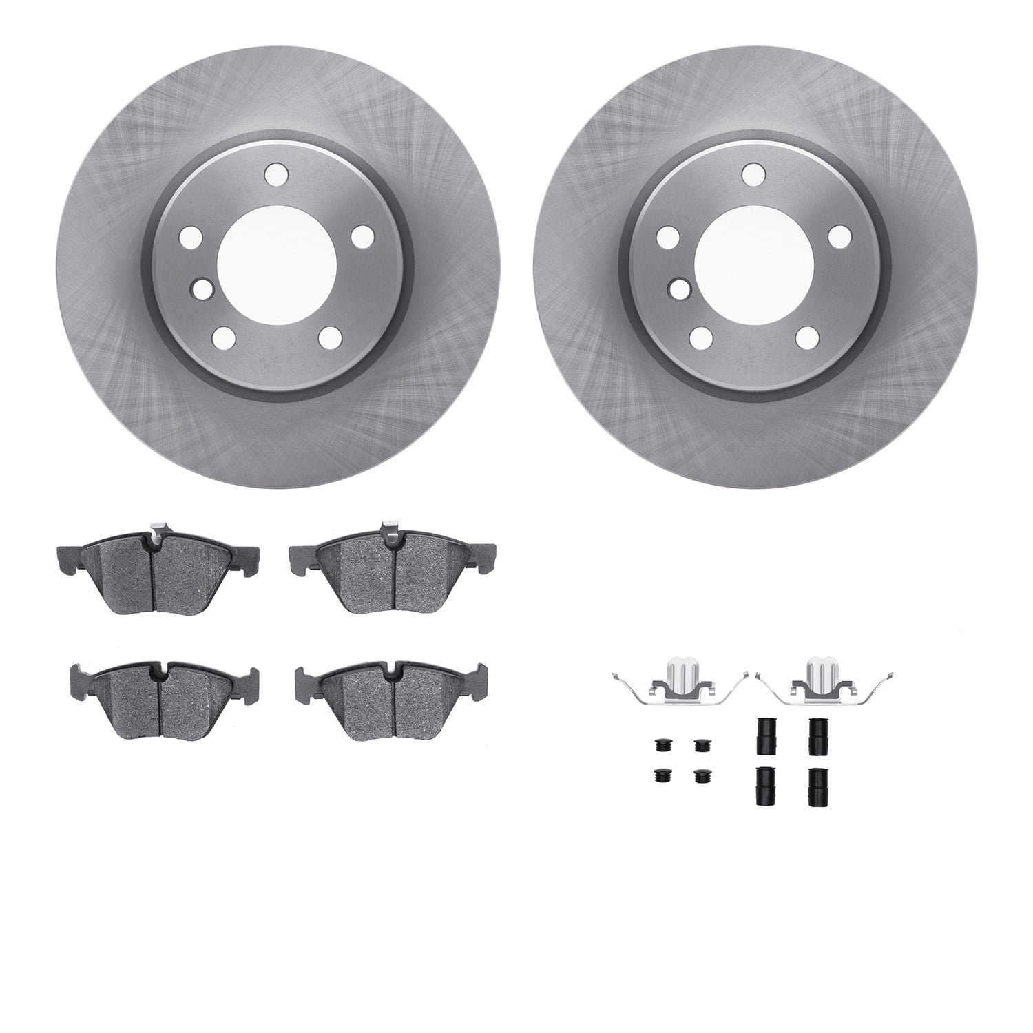 Dynamic Friction Company Front Brake Rotors with 5000 Euro Ceramic Brake Pads includes Hardware 6612-31247