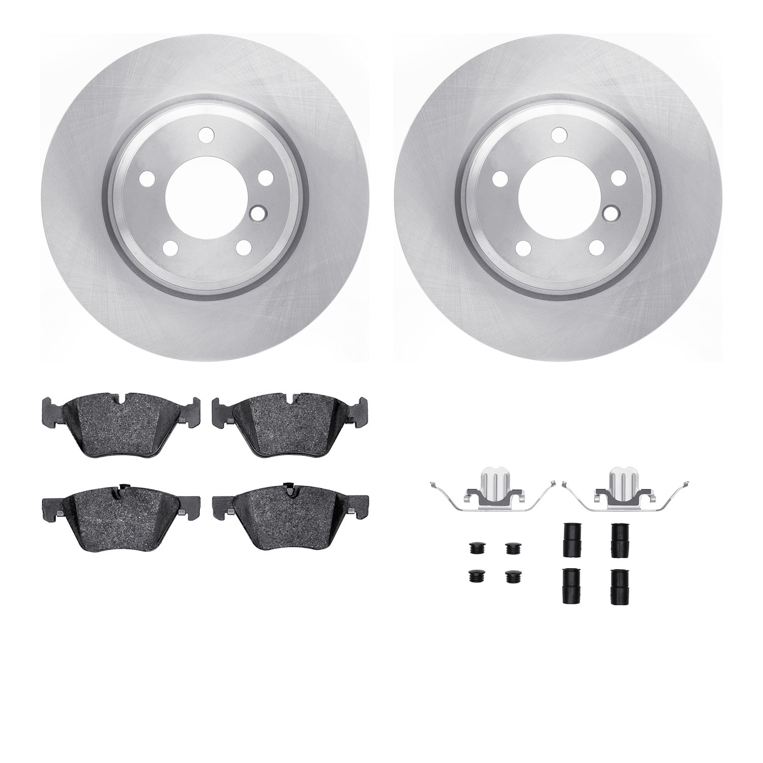 Dynamic Friction Company Front Brake Rotors with 5000 Euro Ceramic Brake Pads includes Hardware 6612-31267