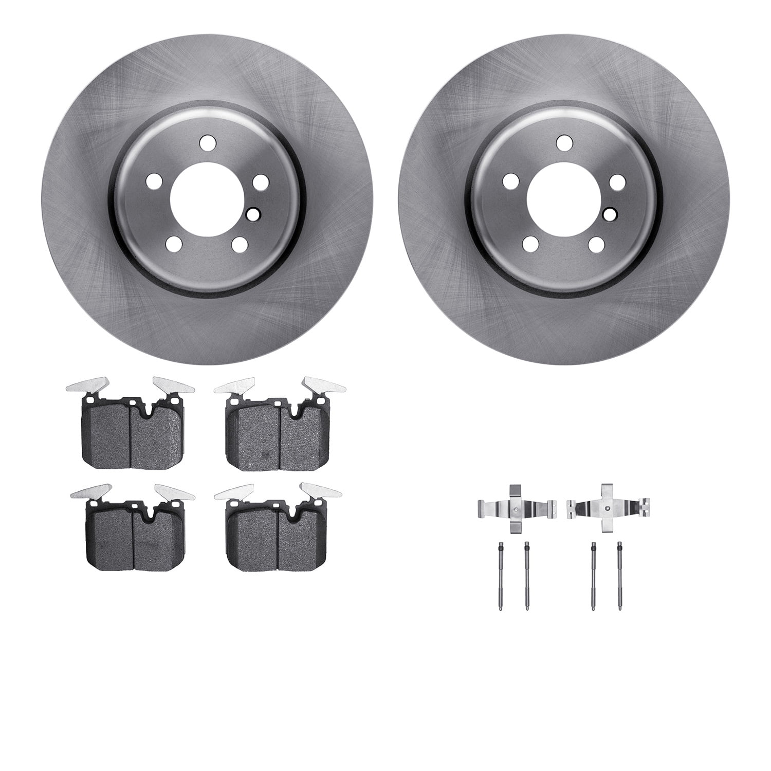 Dynamic Friction Company Front Brake Rotors with 5000 Euro Ceramic Brake Pads includes Hardware 6612-31396