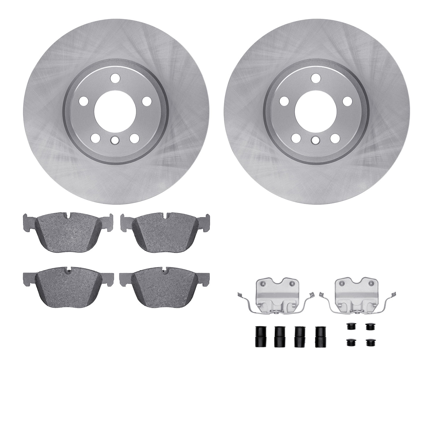 Dynamic Friction Company Front Brake Rotors with 5000 Euro Ceramic Brake Pads includes Hardware 6612-31457