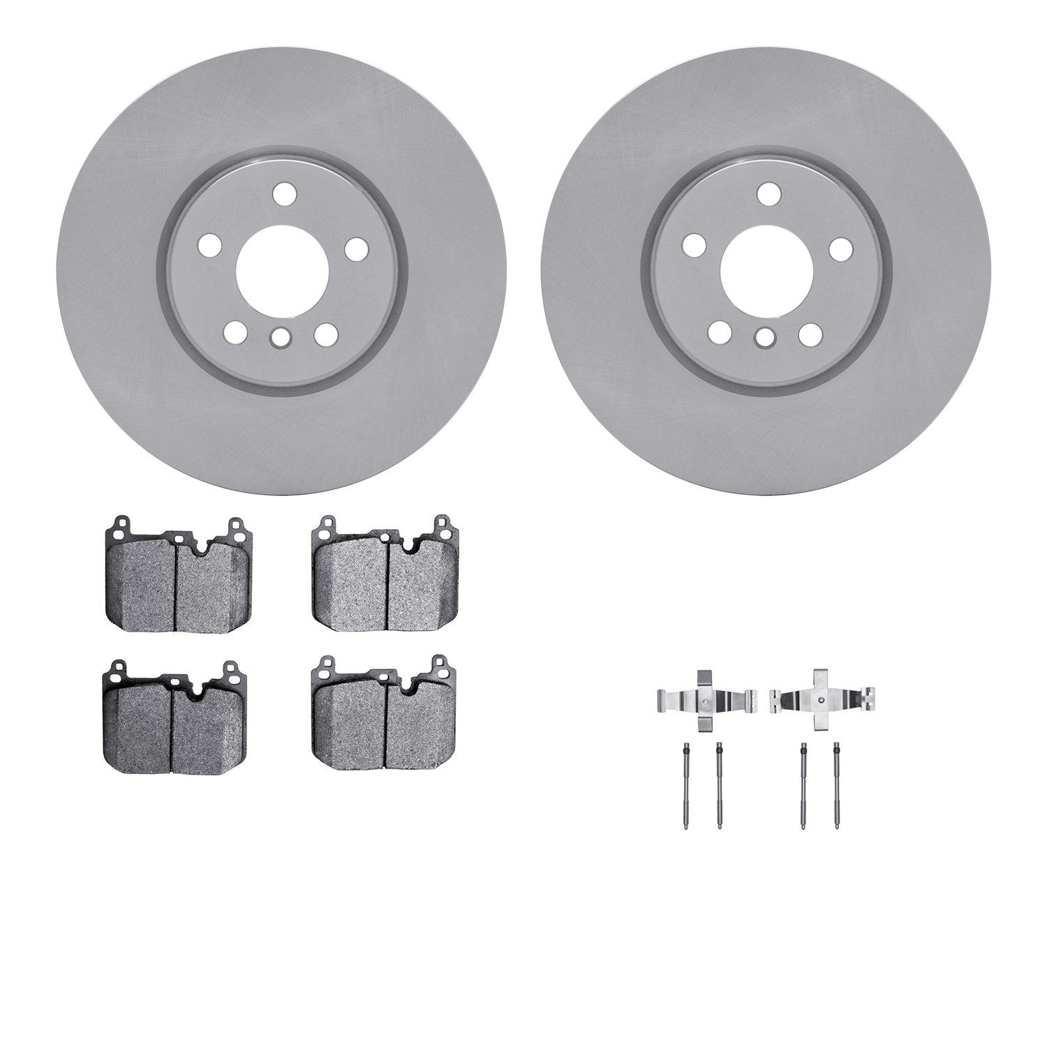 Dynamic Friction Company Front Brake Rotors with 5000 Euro Ceramic Brake Pads includes Hardware 6612-32069