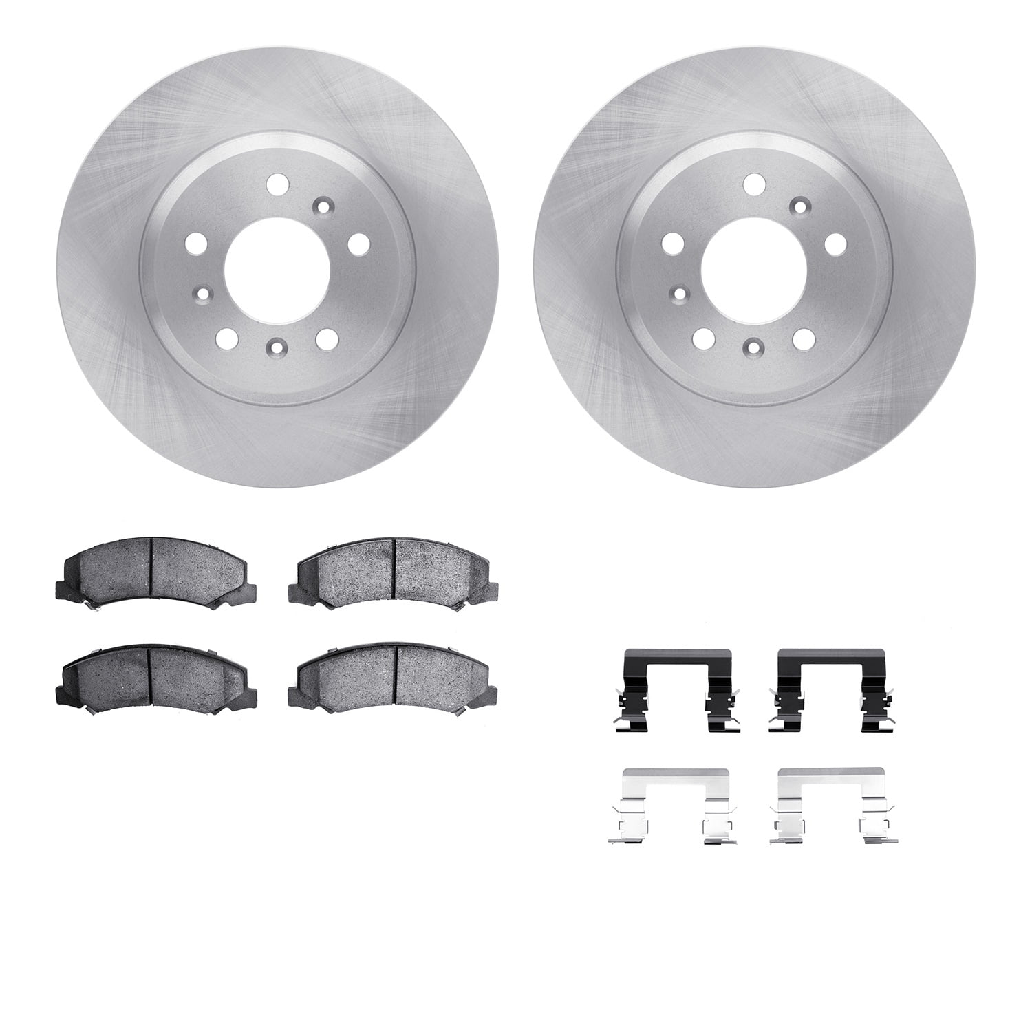 Dynamic Friction Company Front Brake Rotors with 5000 Euro Ceramic Brake Pads includes Hardware 6612-45007