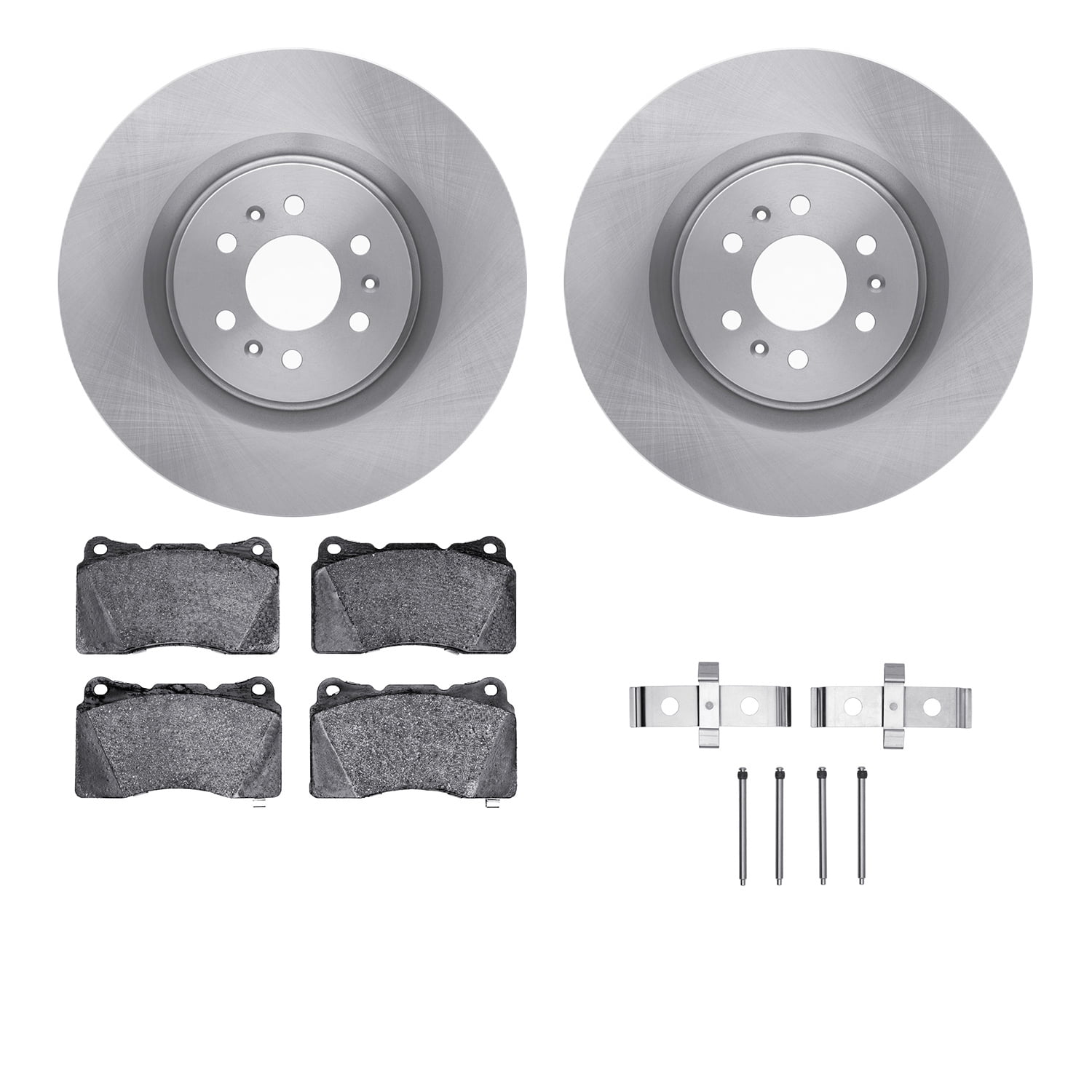 Dynamic Friction Company Front Brake Rotors with 5000 Euro Ceramic Brake Pads includes Hardware 6612-46017