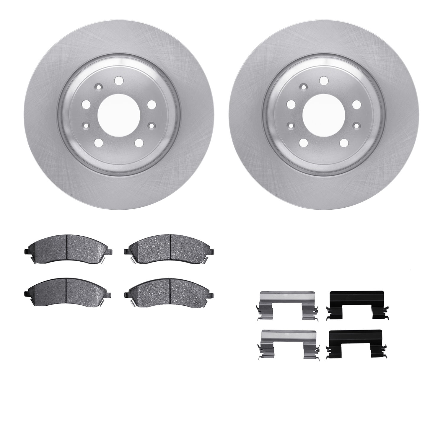 Dynamic Friction Company Front Brake Rotors with 5000 Euro Ceramic Brake Pads includes Hardware 6612-46025