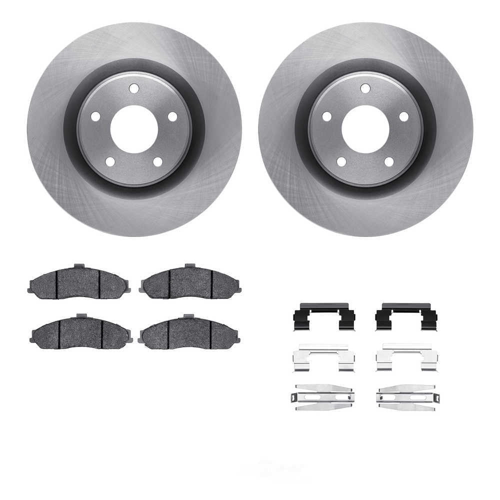 Dynamic Friction Company 6612-46032 DFC Rotors with EURO 5000 Ceramic Brake Pads includes Hardware