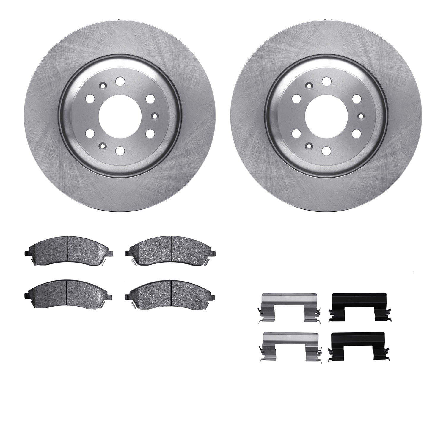 Dynamic Friction Company Front Brake Rotors with 5000 Euro Ceramic Brake Pads includes Hardware 6612-46113