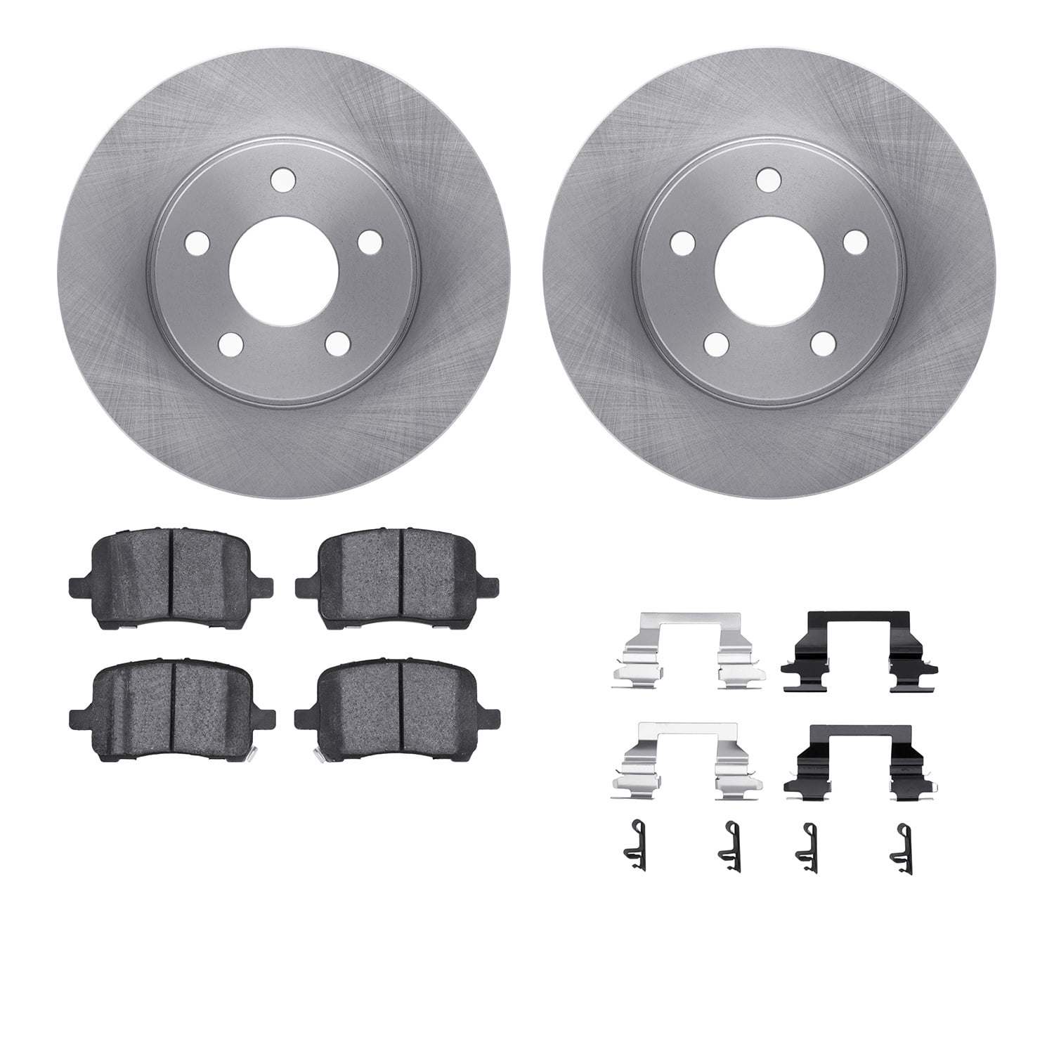 Dynamic Friction Company Front Brake Rotors with 5000 Euro Ceramic Brake Pads includes Hardware 6612-47019