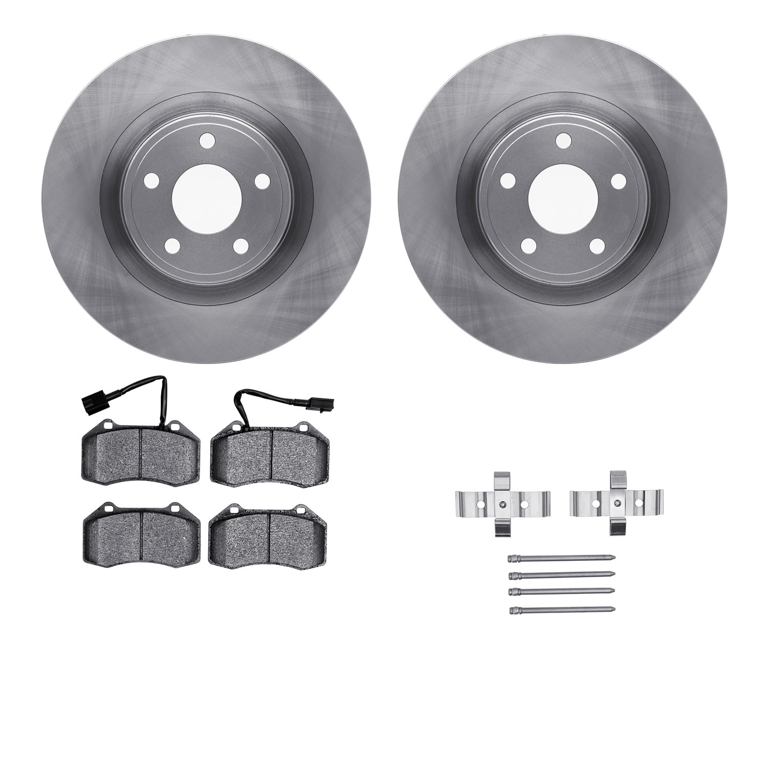 Dynamic Friction Company Front Brake Rotors with 5000 Euro Ceramic Brake Pads includes Hardware 6612-47023