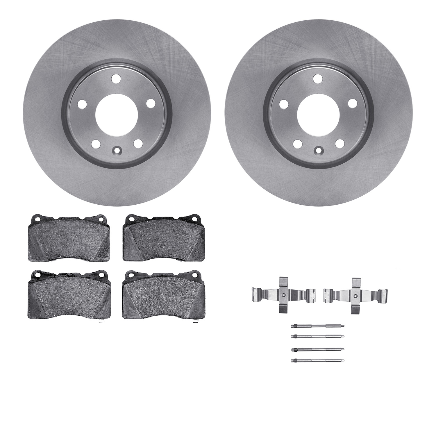 Dynamic Friction Company Front Brake Rotors with 5000 Euro Ceramic Brake Pads includes Hardware 6612-47038