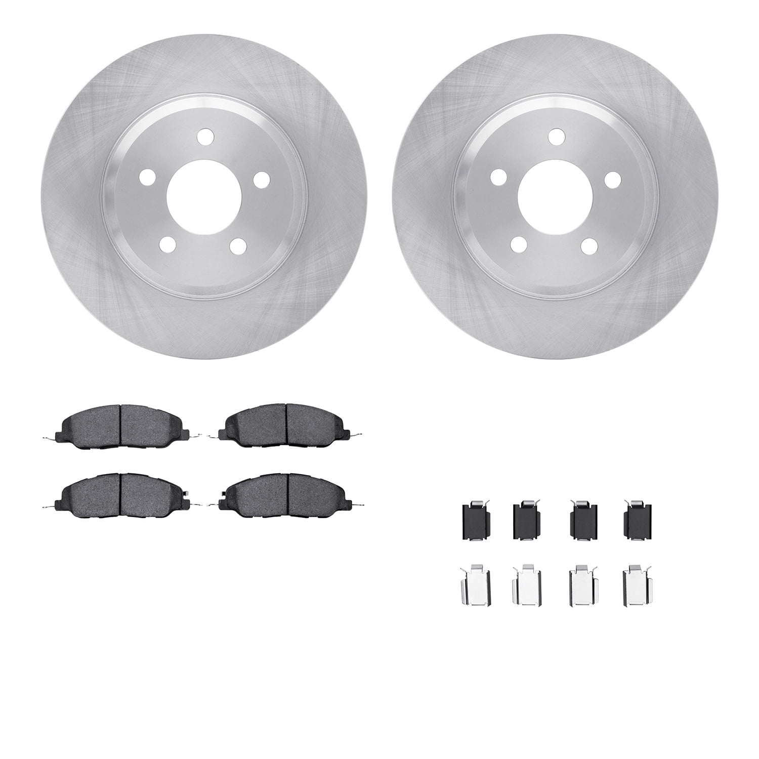 Dynamic Friction Company Front Brake Rotors with 5000 Euro Ceramic Brake Pads includes Hardware 6612-54039