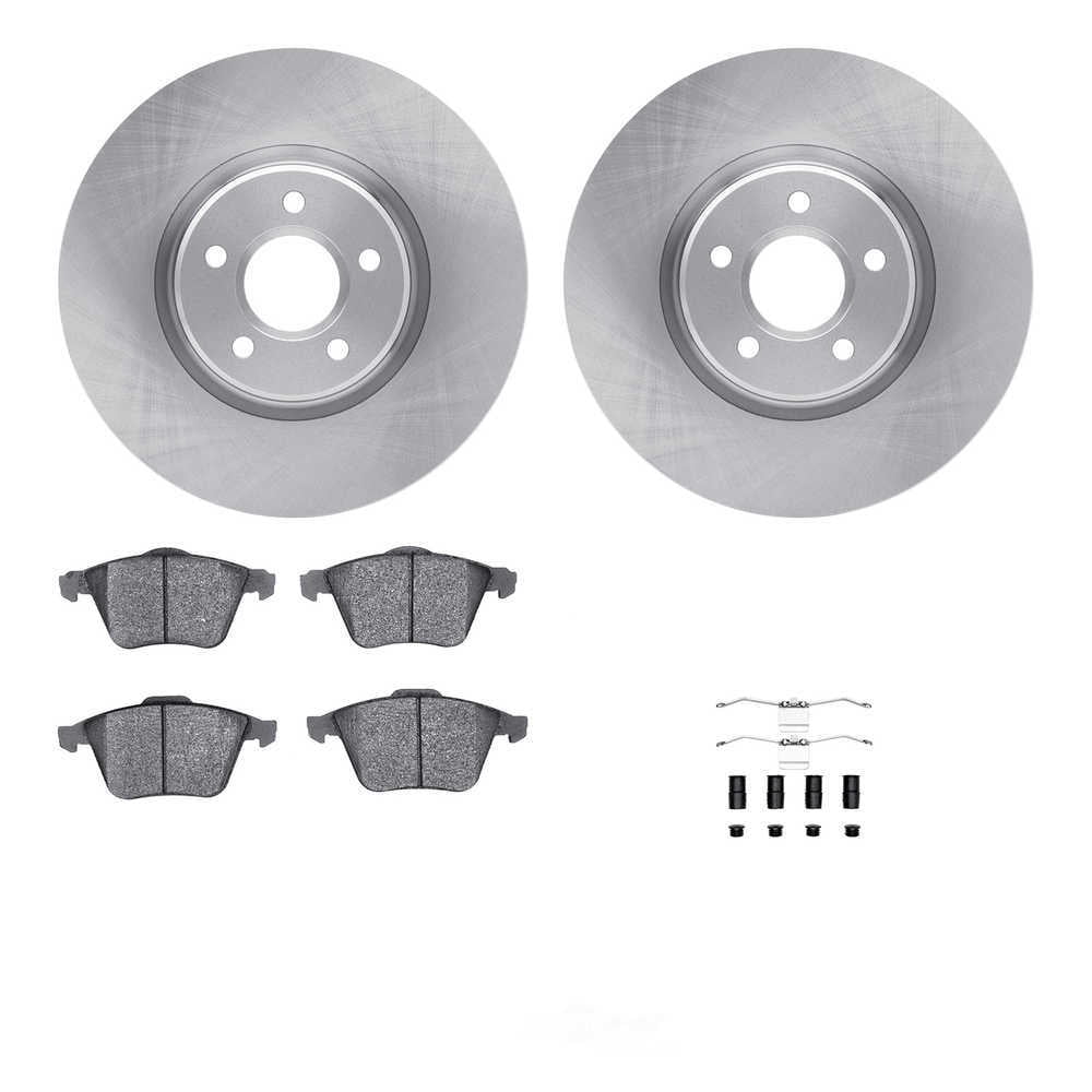Dynamic Friction Company 6612-54079 DFC Rotors with EURO 5000 Ceramic Brake Pads includes Hardware