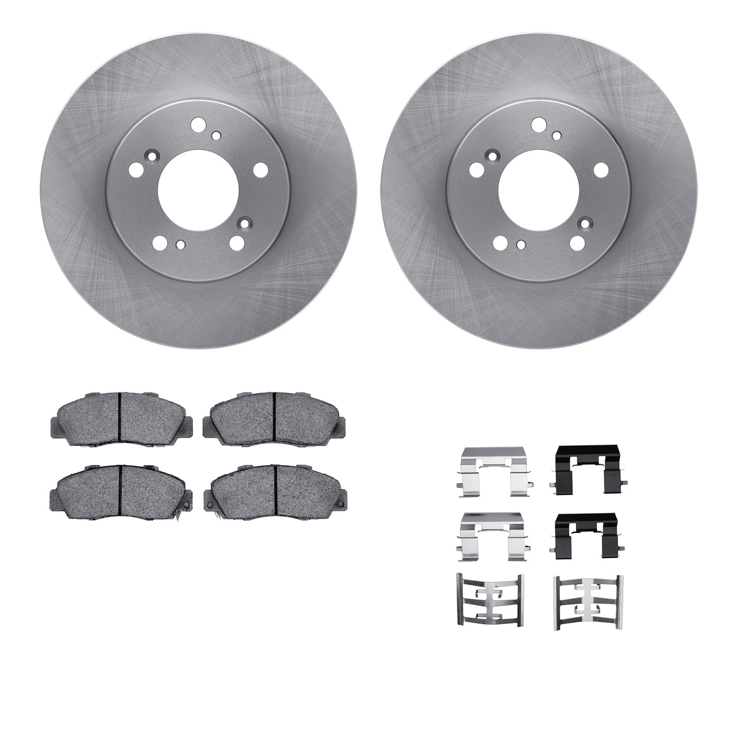 Dynamic Friction Company Front Brake Rotors with 5000 Euro Ceramic Brake Pads includes Hardware 6612-58011