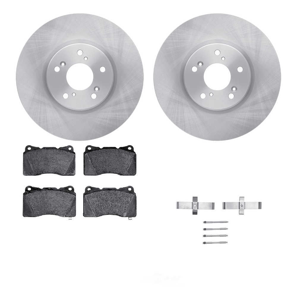 Dynamic Friction Company 6612-58023 DFC Rotors with EURO 5000 Ceramic Brake Pads includes Hardware