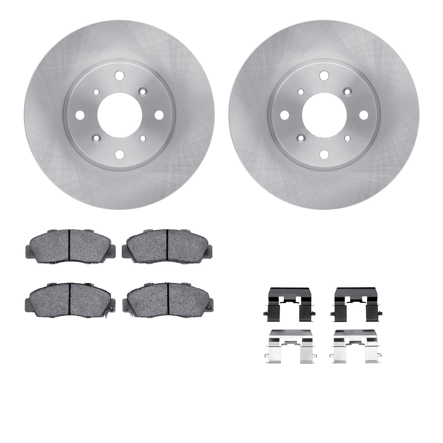 Dynamic Friction Company Front Brake Rotors with 5000 Euro Ceramic Brake Pads includes Hardware 6612-59007
