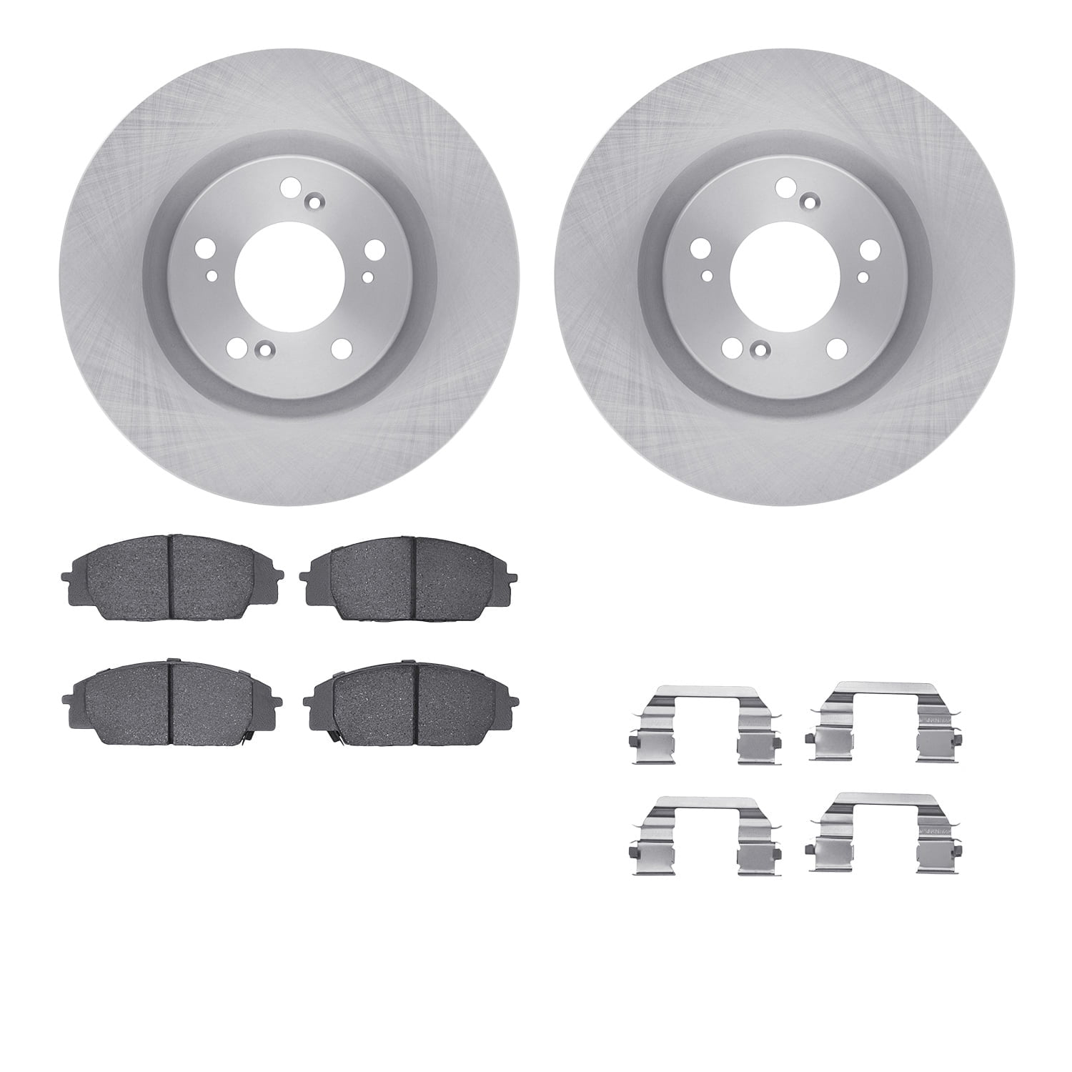 Dynamic Friction Company Front Brake Rotors with 5000 Euro Ceramic Brake Pads includes Hardware 6612-59011