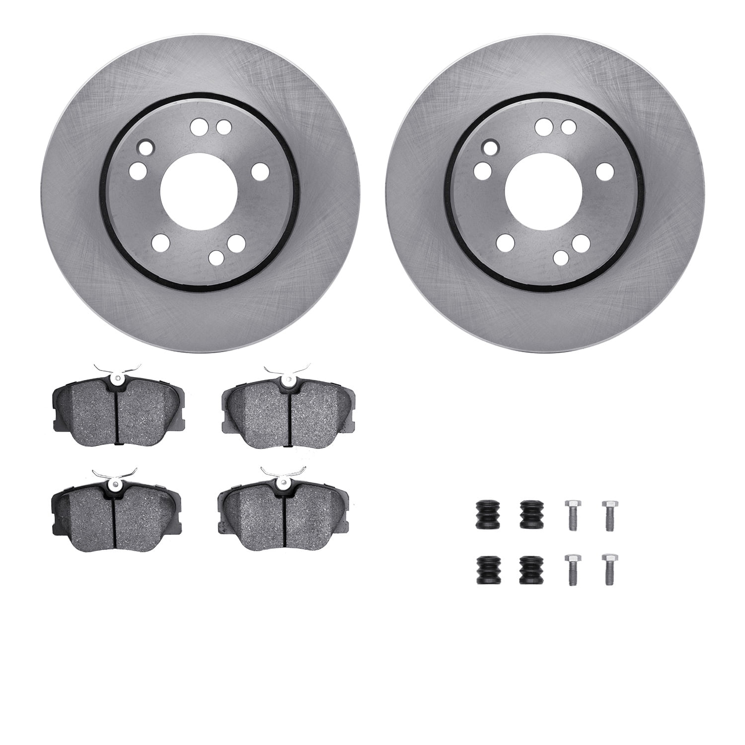 Dynamic Friction Company Front Brake Rotors with 5000 Euro Ceramic Brake Pads includes Hardware 6612-63123