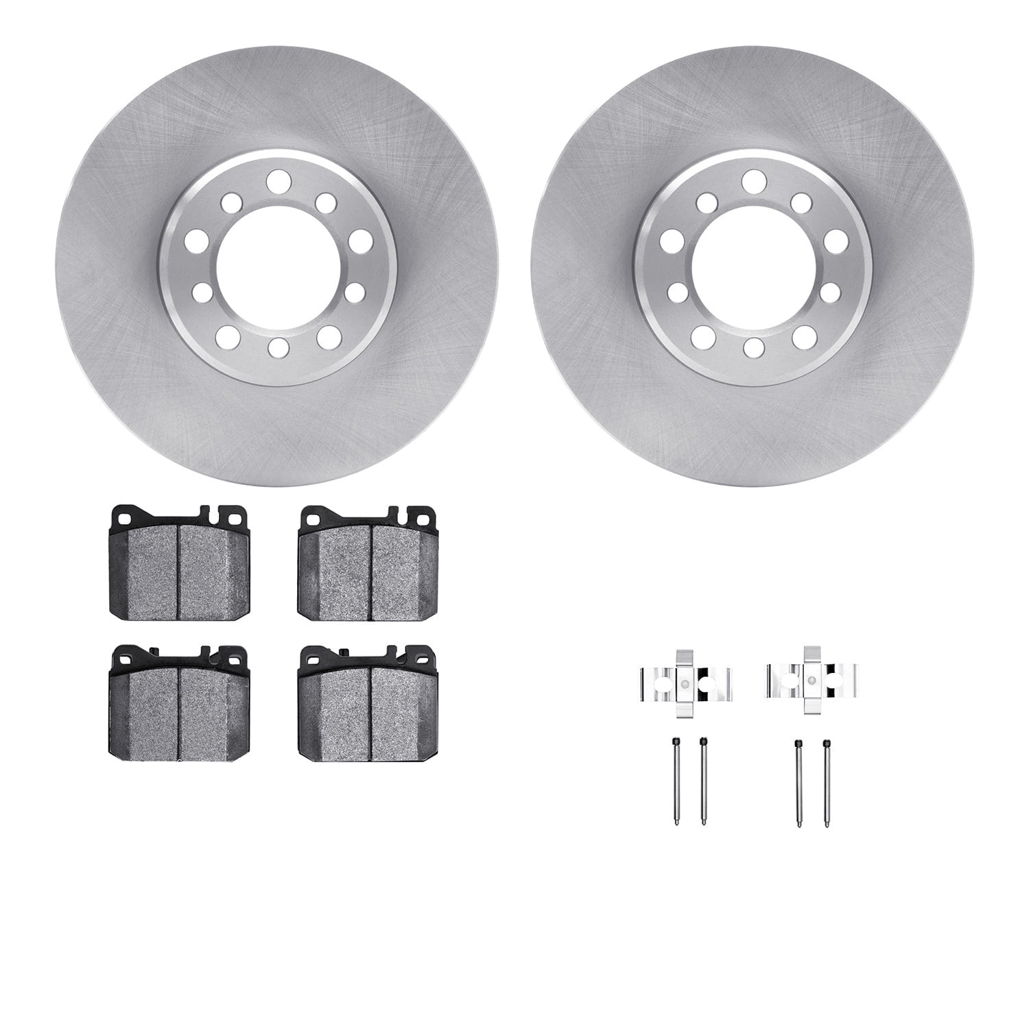 Dynamic Friction Company Front Brake Rotors with 5000 Euro Ceramic Brake Pads includes Hardware 6612-63147