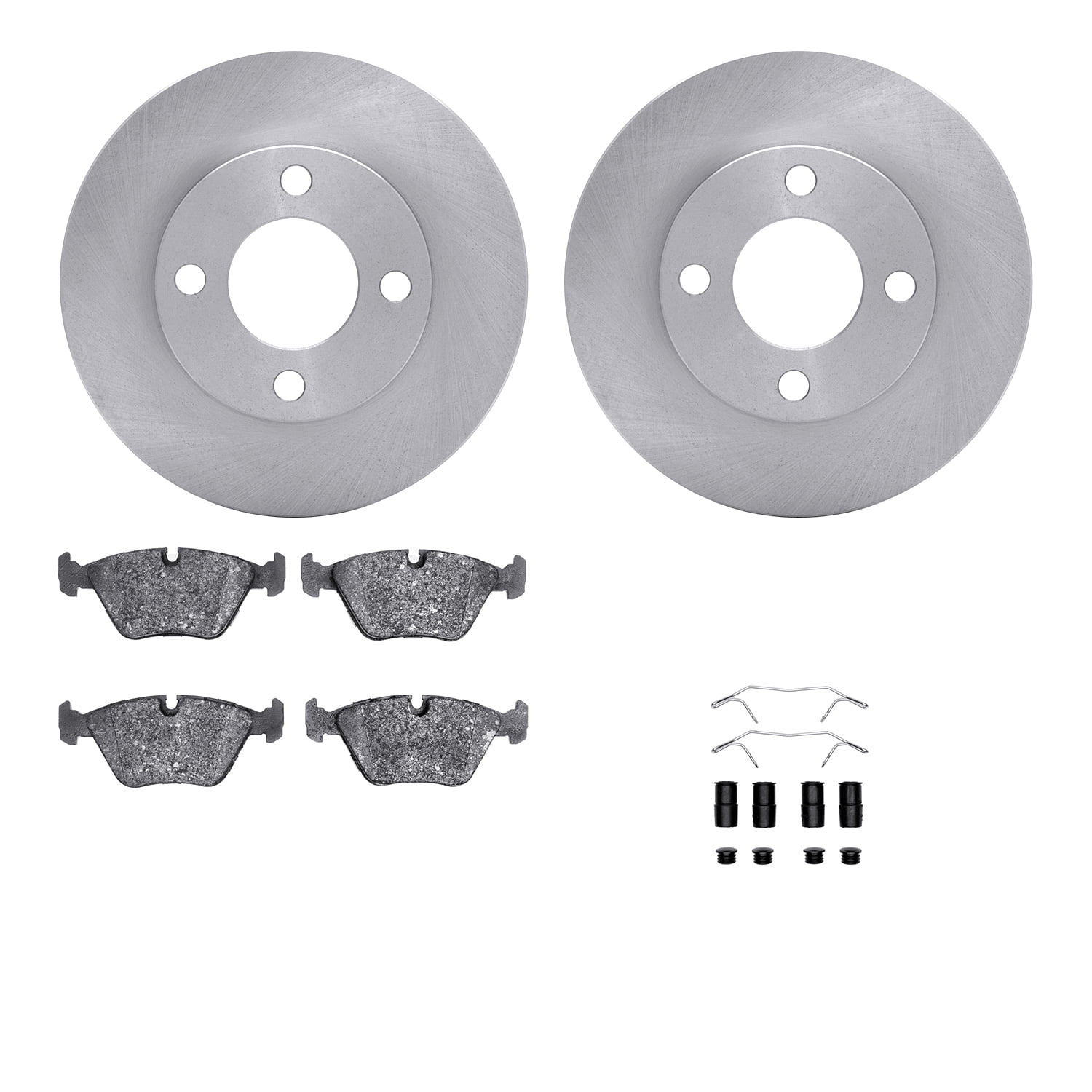 Dynamic Friction Company Front Brake Rotors with 5000 Euro Ceramic Brake Pads includes Hardware 6612-73009