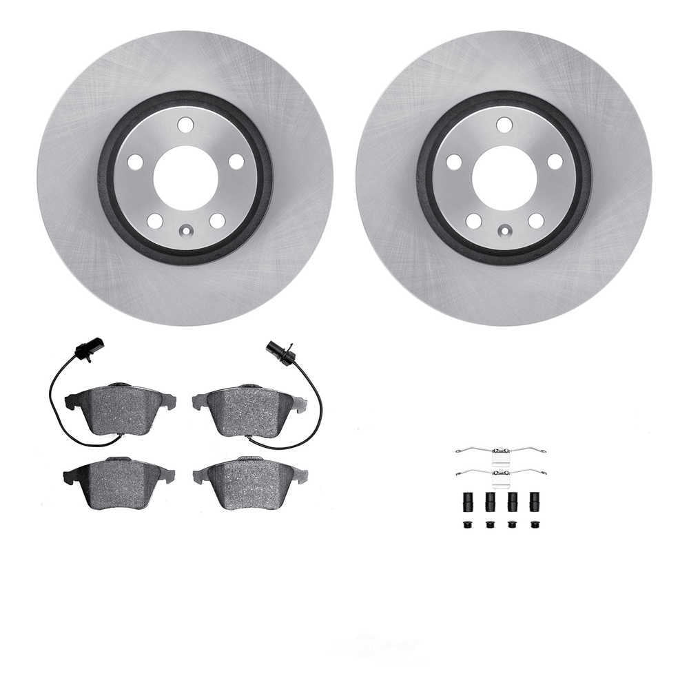 DFC 5000 Euro Ceramic Brake Pads and Hardware Kit - Archived 6612-73188 DFC Rotors with EURO 5000