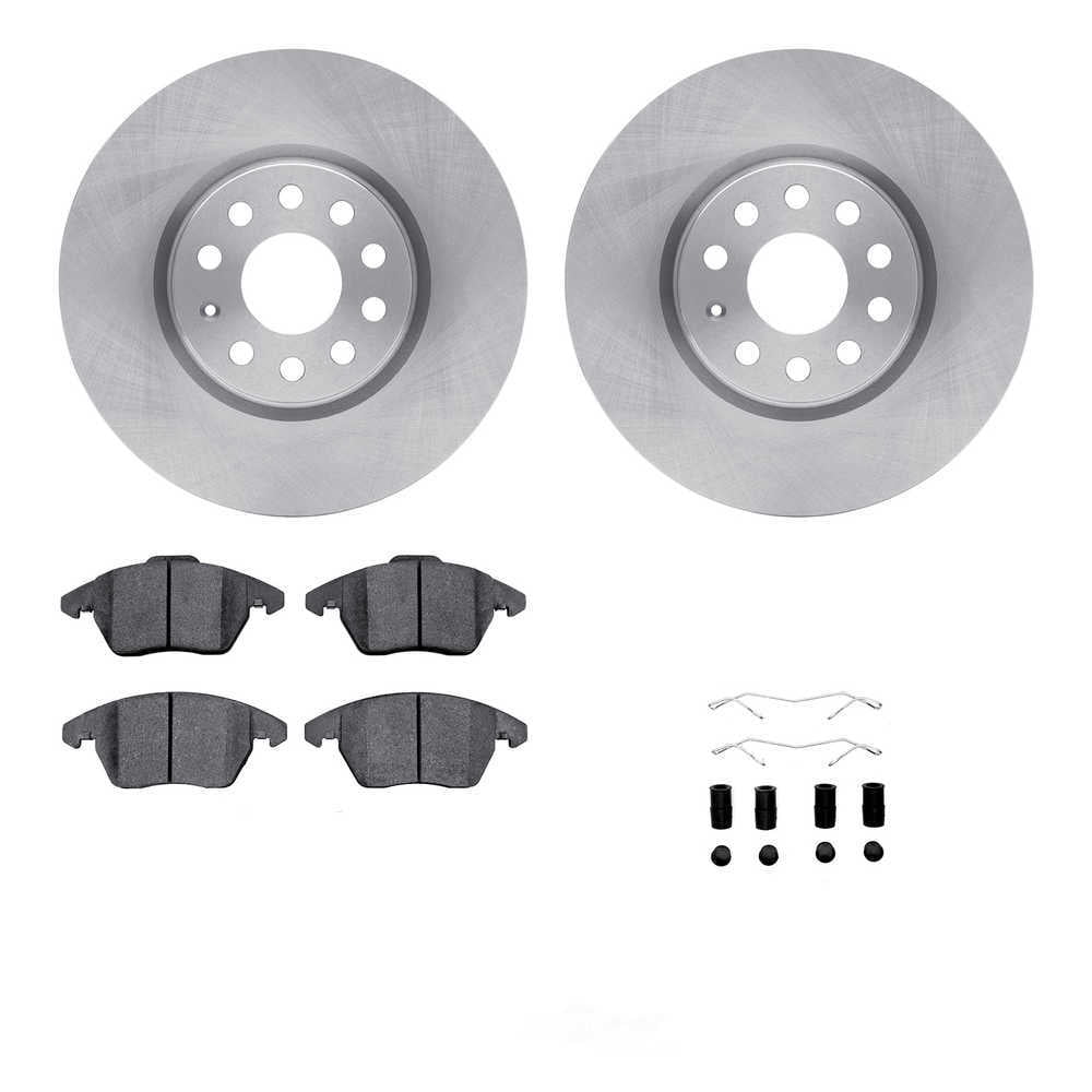 Dynamic Friction Company 6612-74213 DFC Rotors with EURO 5000 Ceramic Brake Pads includes Hardware