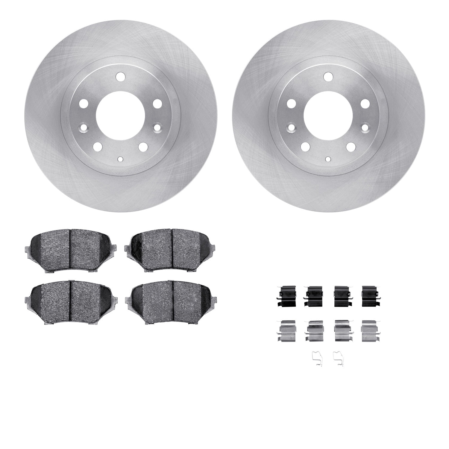 Dynamic Friction Company Front Brake Rotors with 5000 Euro Ceramic Brake Pads includes Hardware 6612-80015