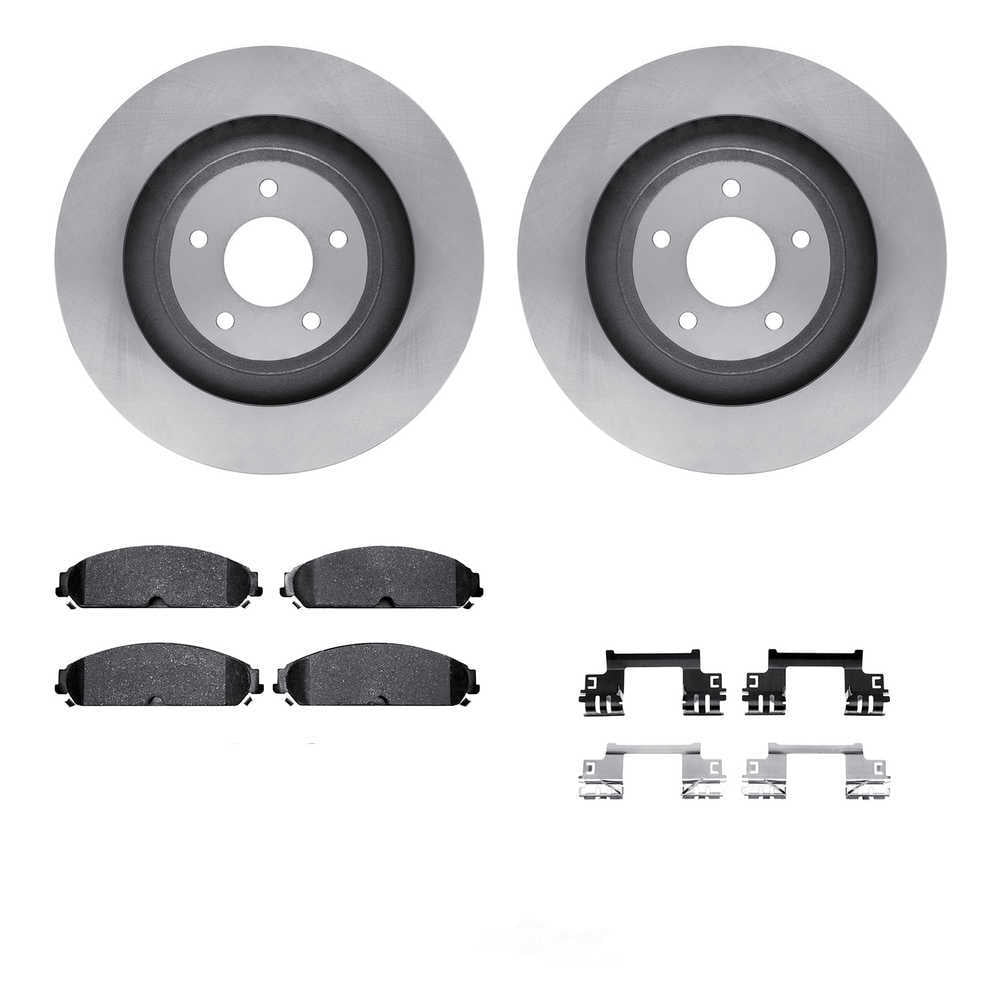 Dynamic Friction Company 6212-40187 DFC Rotors with Heavy Duty Brake Pads includes Hardware