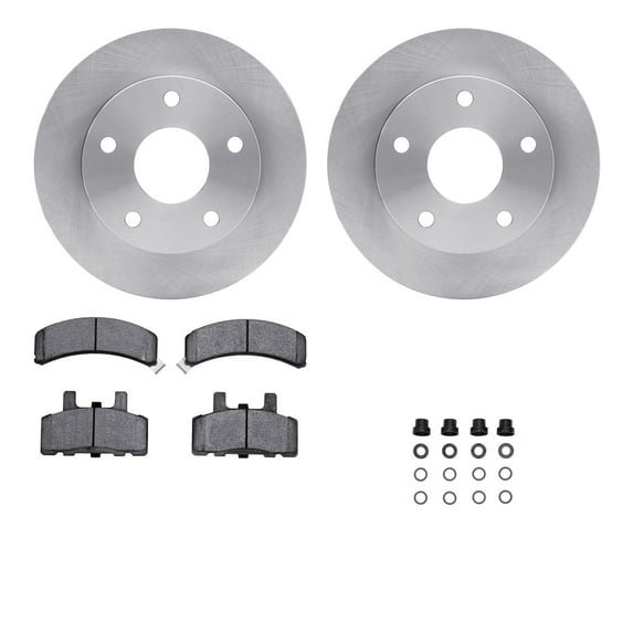 Dynamic Friction Company Front Brake Rotors with Heavy Duty Brake Pads includes Hardware 6212-40366
