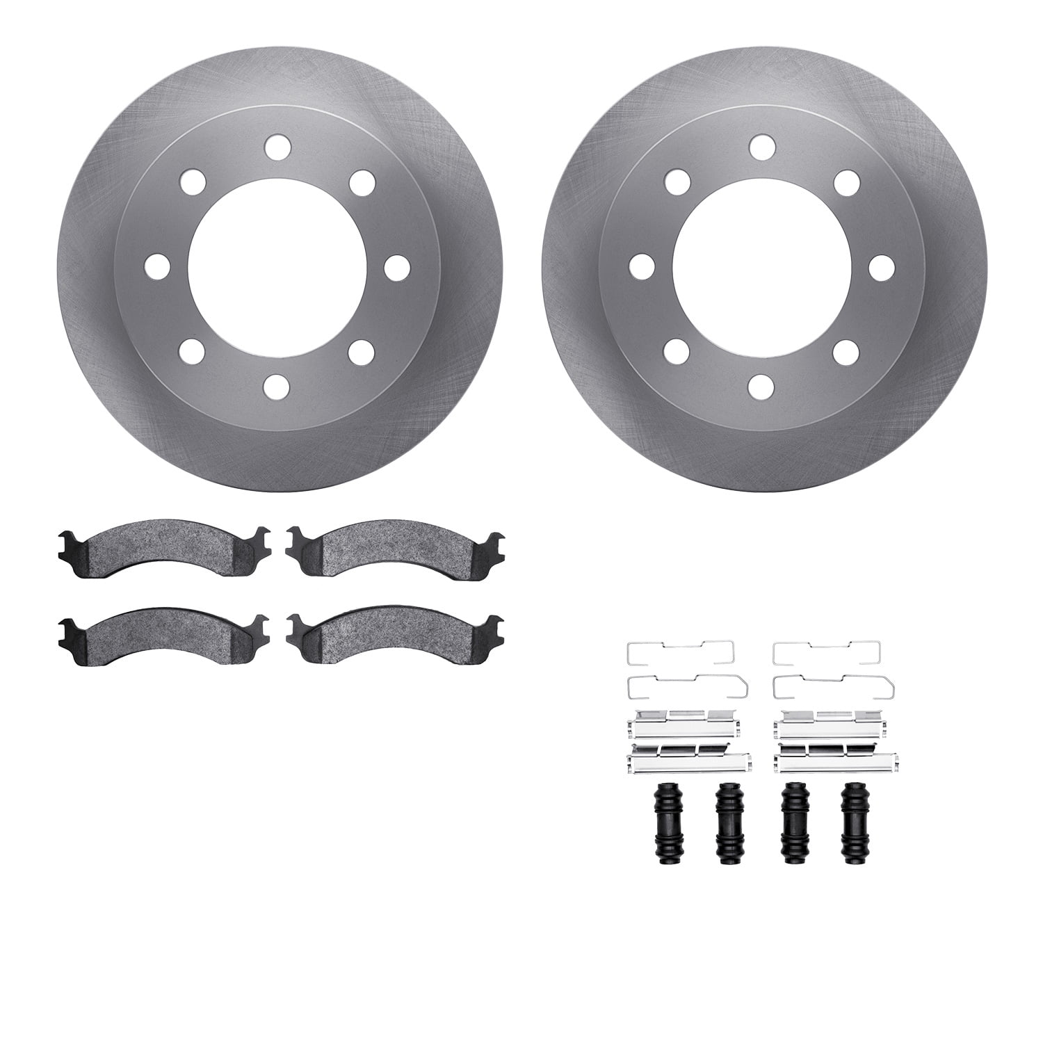 Dynamic Friction Company Front Brake Rotors with Heavy Duty Brake Pads includes Hardware 6212-40402