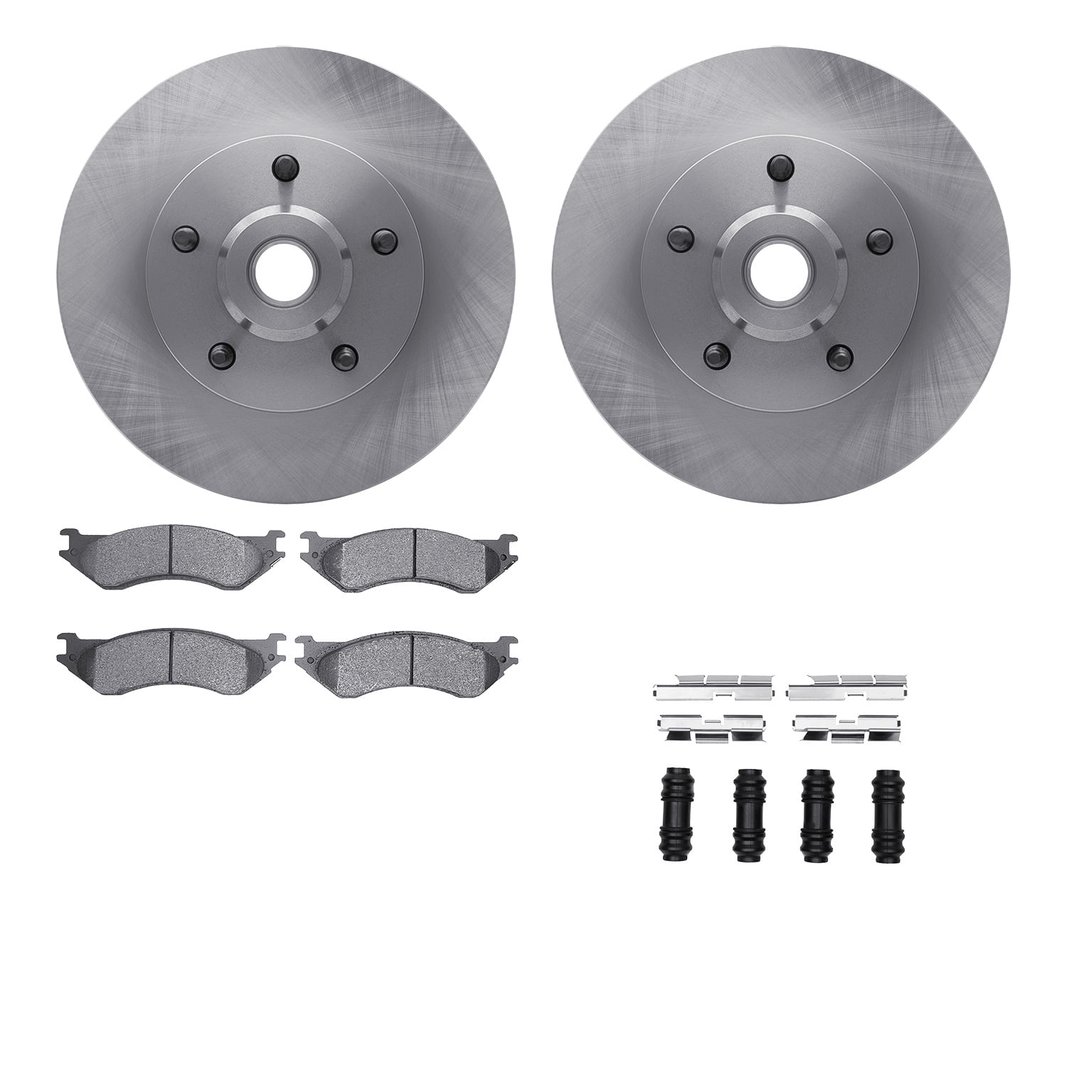 Dynamic Friction Company Front Brake Rotors with Heavy Duty Brake Pads includes Hardware 6212-40432