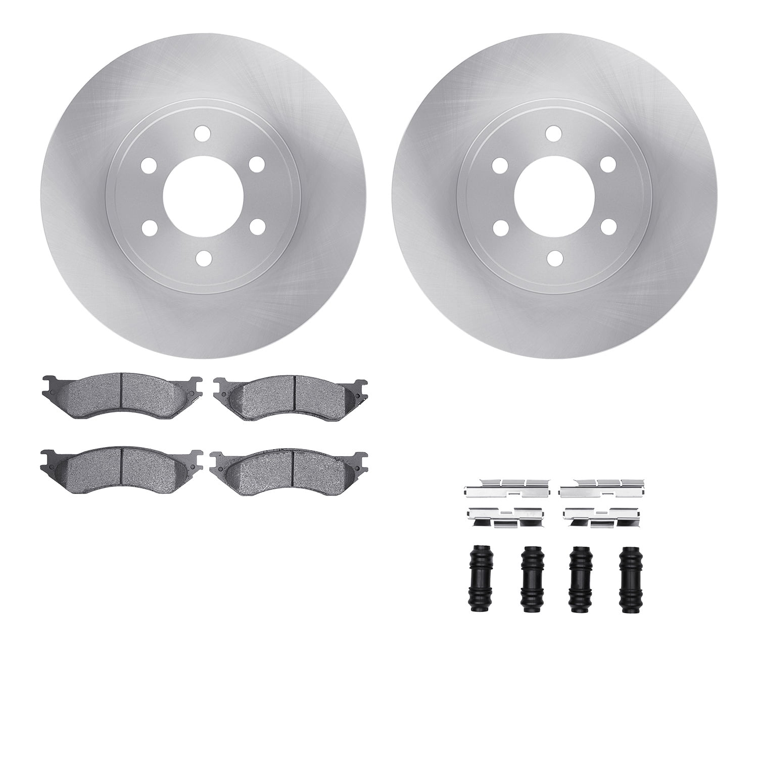 Dynamic Friction Company Front Brake Rotors with Heavy Duty Brake Pads includes Hardware 6212-40444