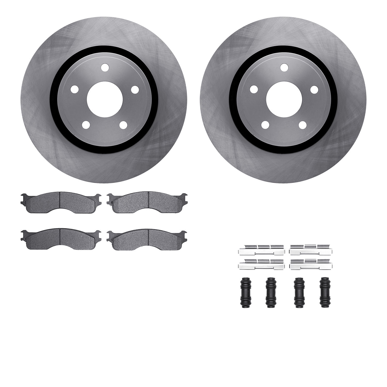 Dynamic Friction Company Front Brake Rotors with Heavy Duty Brake Pads includes Hardware 6212-40456