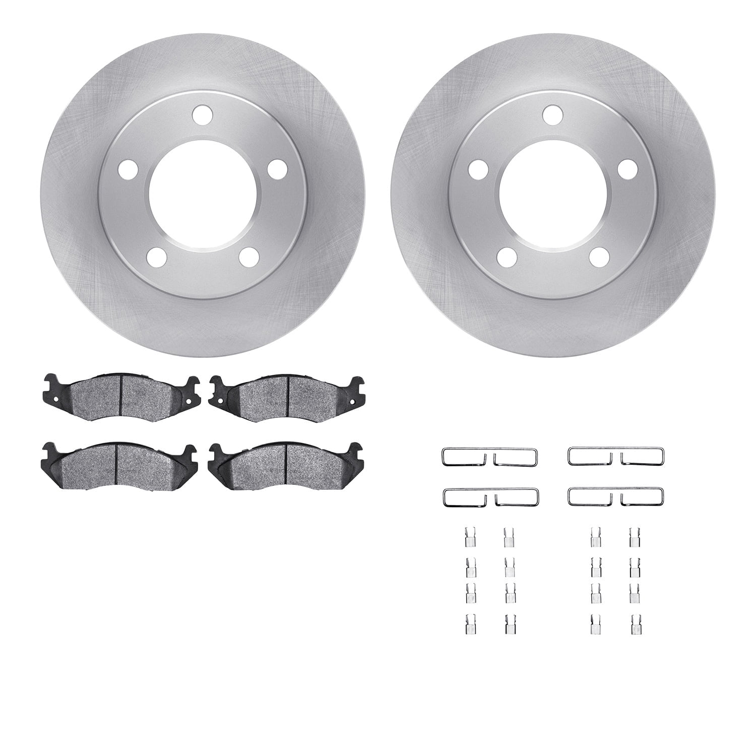 Dynamic Friction Company Front Brake Rotors with Heavy Duty Brake Pads includes Hardware 6212-42139